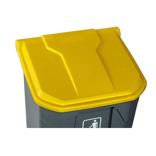 Picture of Plastic Dustbin With Pedal, 30L - 42.8 x 40.2 x 43.6 Cm