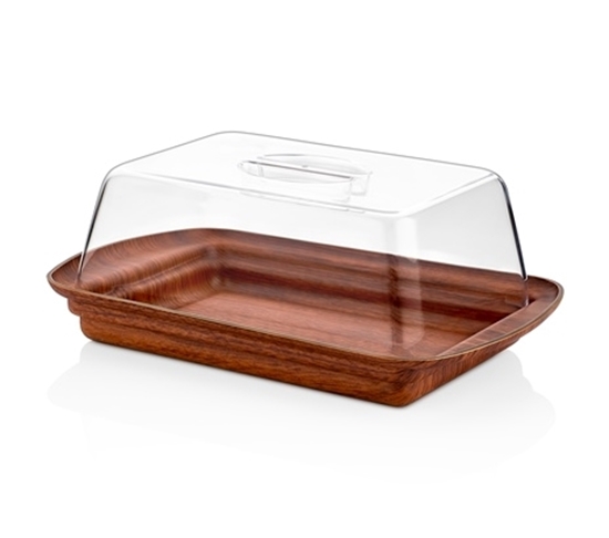 Picture of Evelin - Rectangular Cheese Dish - 18.5 x 29 x 10 Cm