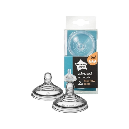 Picture of Tommee Tippee - Advanced Anti-Colic Medium Flow Teats, 2 Count, +6 months