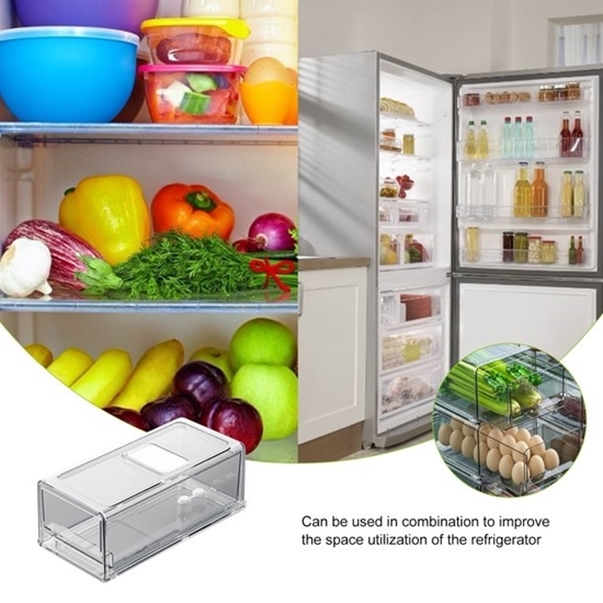 صورة Refrigerator Organizer Storage Box - 30 x 14.6 x 11.5 Cm
