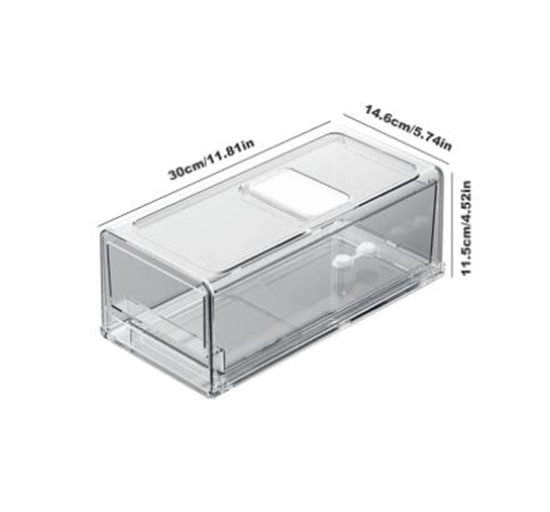 صورة Refrigerator Organizer Storage Box - 30 x 14.6 x 11.5 Cm