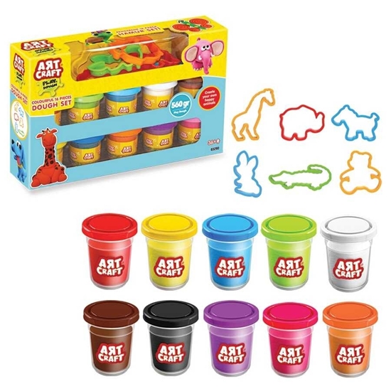 صورة Art Craft - Colorful Play Dough Set - 16 Pieces