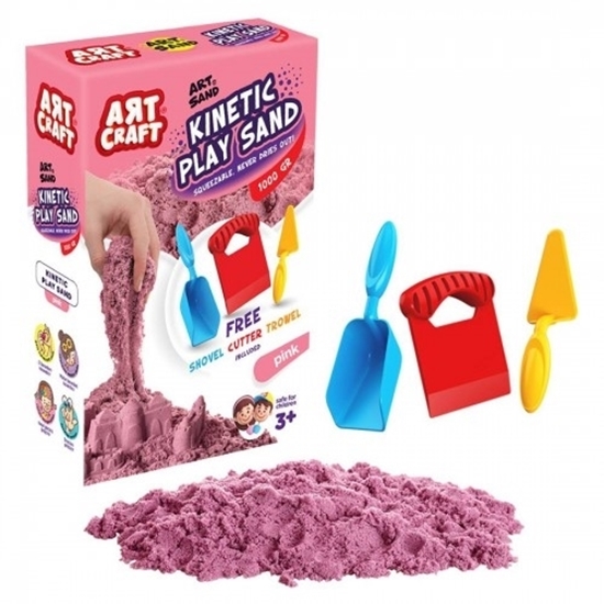 Picture of Art Craft - Kinetic Play Sand Pink ,1KG - 15 x 22.2 x 5.8 Cm