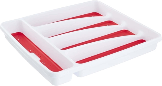Picture of Plastic Cutlery Holder with 5 Holes - 32.2 x 30.4 x 5.2 Cm
