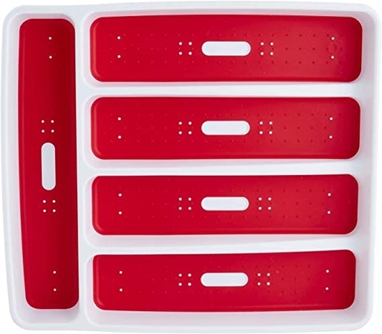 Picture of Plastic Cutlery Holder with 5 Holes - 32.2 x 30.4 x 5.2 Cm