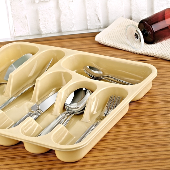 Picture of Plastic Cutlery Holder with Holes - 35 x 27 x 5 Cm