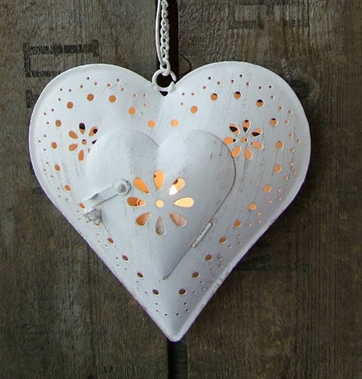 Picture of Hanging Outdoor Heart Tealight Holder