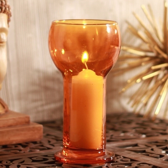 Picture of Bormioli Rocco - Glass Candle Holder - 16.5x 7.5 x 7.5 Cm