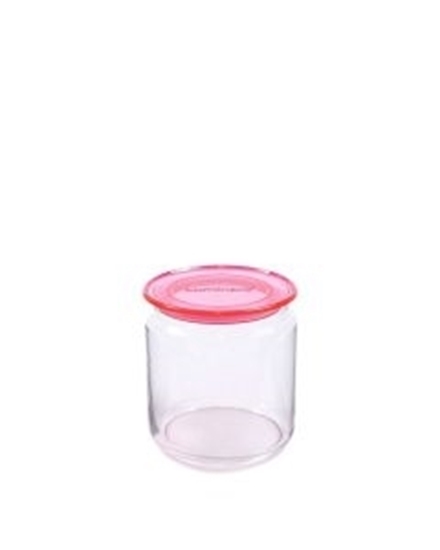 Picture of Luminarc - Storage Glass Jar, Pink Lid - 0.75L