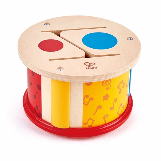 Picture of Hape - Double-Sided Drum, 12+m - 18.1 x 19.2 x 12.3 Cm