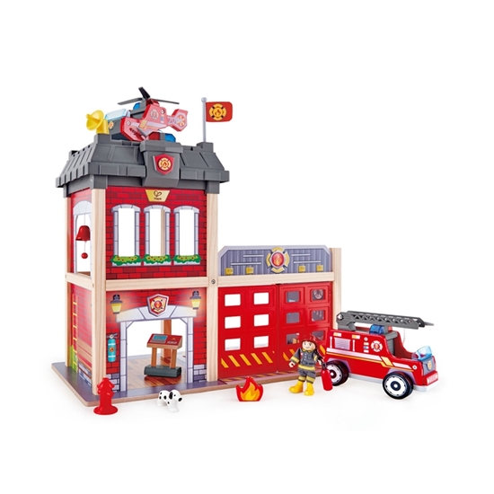 Picture of Hape - Fire Station - 59.94 x 29.97 x 47.75 Cm