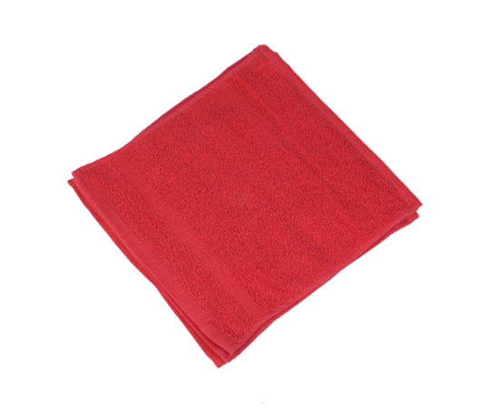 Picture of Face Towel - Red - 100% Cotton - 32 x 32 Cm