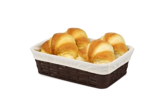 Picture of Bora - Bread Basket Cornered with Cloth - 17.5 x 25.5 x 7.2 Cm