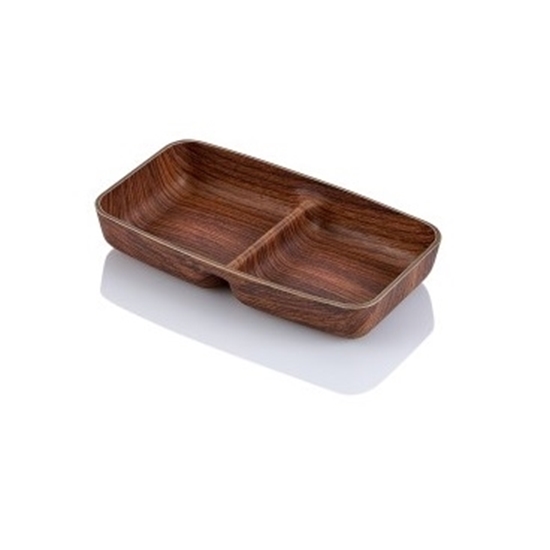 Picture of Evelin - 2 Compartment Sauce and Snack Dish - 10 x 17.5 x 2.5 Cm