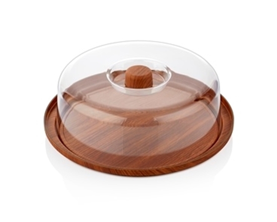 Picture of Evelin - Pastry Cake Dish - 23 x 23 x 7 Cm