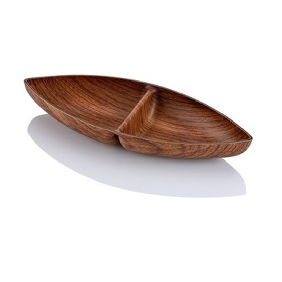Picture of Evelin - 2 Compartment Snack Dish - 10.5 x 27 x 3.5 Cm
