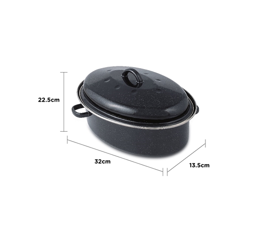 Picture of UNI CHEF - Roasting Pan with Lid, 4L - 32 x 13.5 x 22.5 Cm