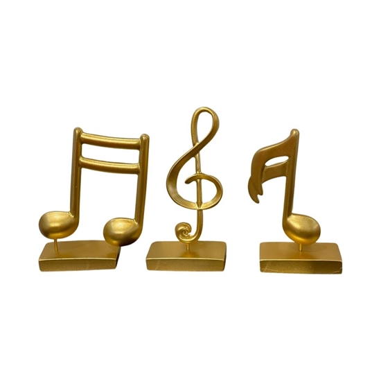 Picture of Golden Musical Note, 3pcs