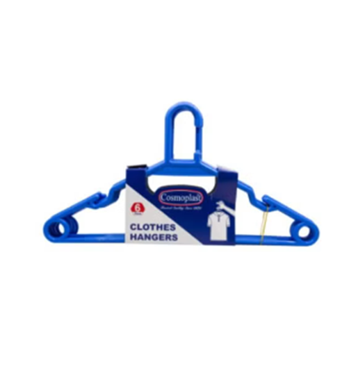 Picture of Cosmoplast - Plastic Hanger, 6pcs - 43 x 6 x 21 Cm